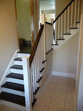 Stairs refinishing in Milton.